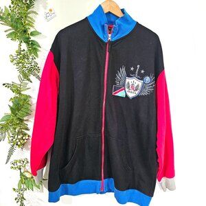 Mecca Apparel‎ 3XL Mens Full-Zip Hoodie Jacket Black Red Blue Cotton Blend《916》J